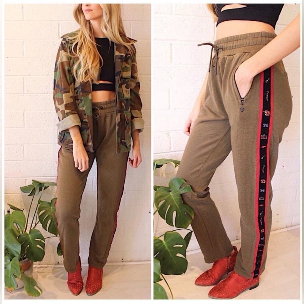 Scotch & Soda joggers sweatpants pants M army green jogger high waist khaki